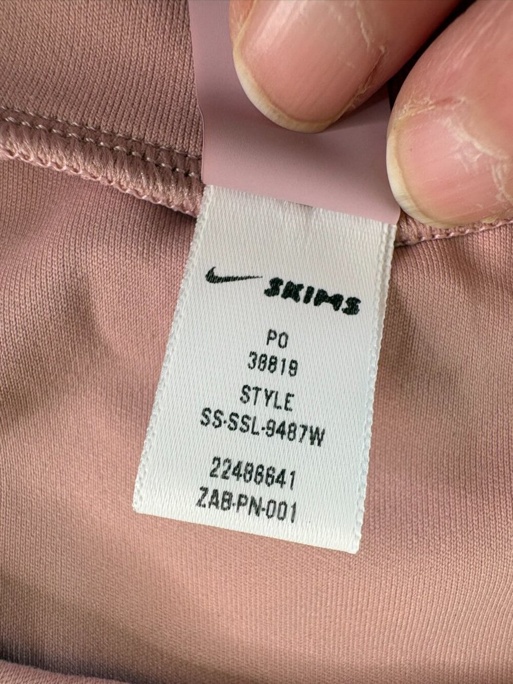 SKIMS x Nike Padded Baby Tee – Himalayan Pink – Size XL – Sculpted Stretch Top - Picture 9 of 16